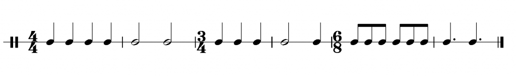 Toda partitura cuenta conuna cifra indicadora de compás o métrica.