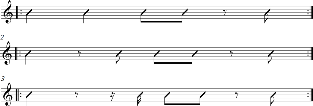 El groove que hemos desarrollado para la canción - un elemento muy importante del arreglo musical.